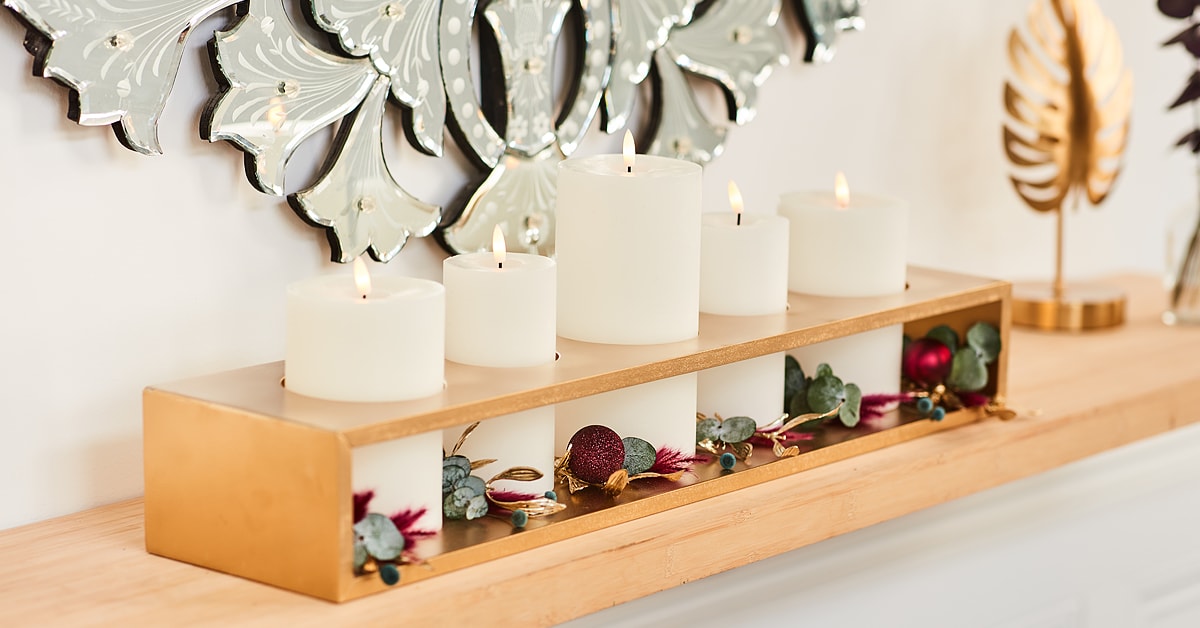 How to Make a Christmas Candle Holder