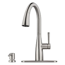 chrome pull down faucet