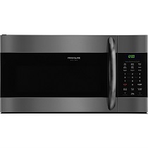 Black and stainless steel microwave